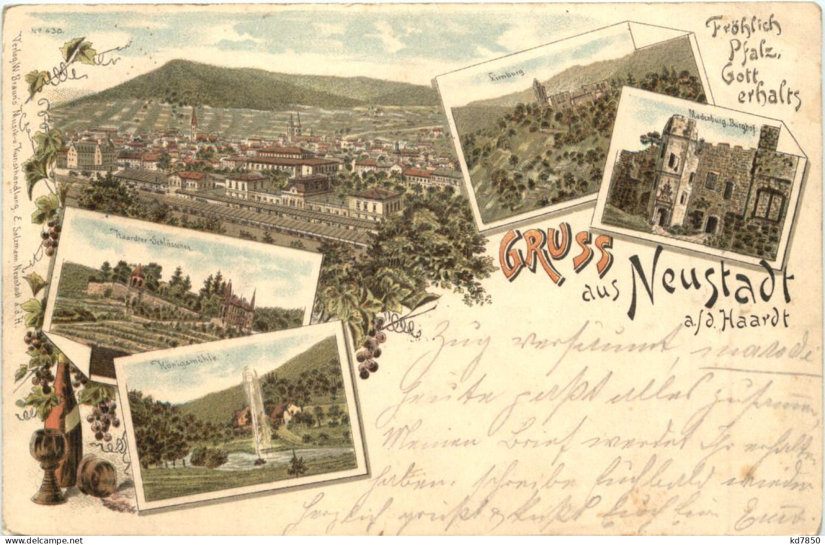Gruss Aus Neustadt An Der Haardt - Litho - Neustadt (Weinstr.)