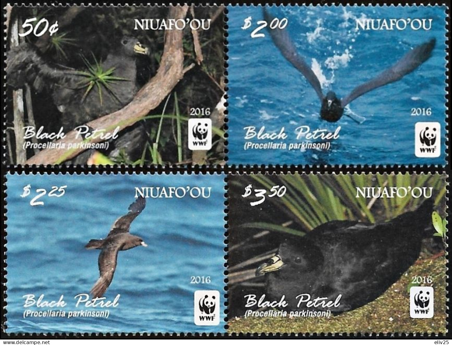 Niuafo'ou Island (Tonga) 2016, WWF Black Petrel - 4 V. MNH - Ungebraucht