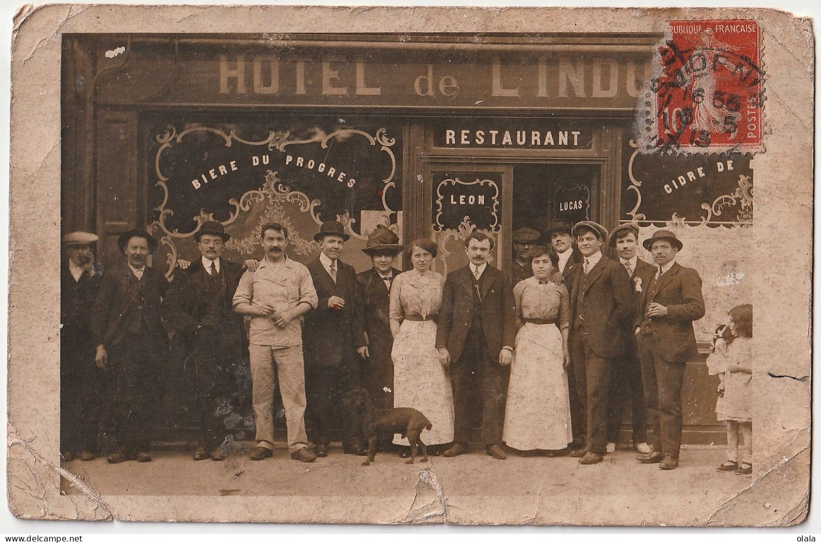 Dpt 93 Seine Saint Denis Carte Photo Saint Denis Hôtel De L'Indu(ustrie)  Bière Du Progrès Léon Lucas               Gh88 - Transporter & LKW