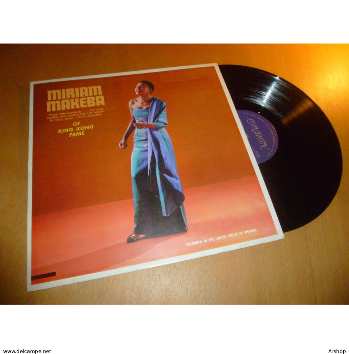 MIRIAM MAKEBA Of King Kong Fame LONDON Records KL 789 Lp 1977 - Wereldmuziek