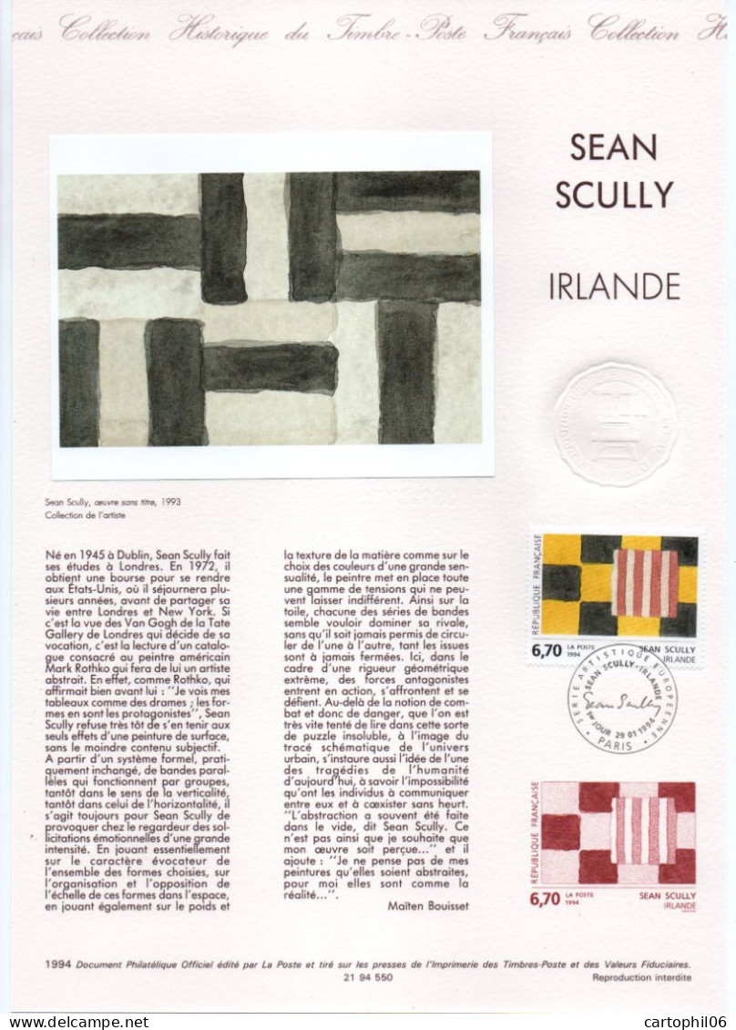 - Document Premier Jour SEAN SCULLY - IRLANDE - PARIS 29.1.1994 - - Modern