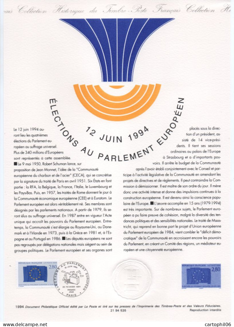 - Document Premier Jour LES ÉLECTIONS AU PARLEMENT EUROPÉEN - PARIS 26.2.1994 - - European Community