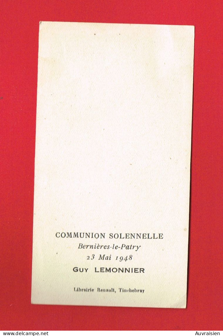 Image Pieuse ...Généalogie ... Communion De Guy LEMONNIER à BERNIERES LE PATRY Calvados - Comunión Y Confirmación