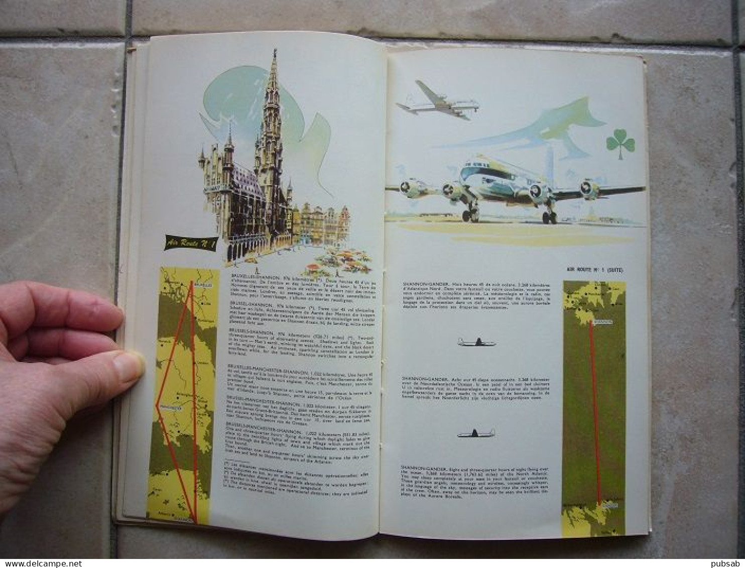 Avion / Airplane / SABENA / Book With Menu, Air Route, Safety Card, Flying Informations - Otros & Sin Clasificación