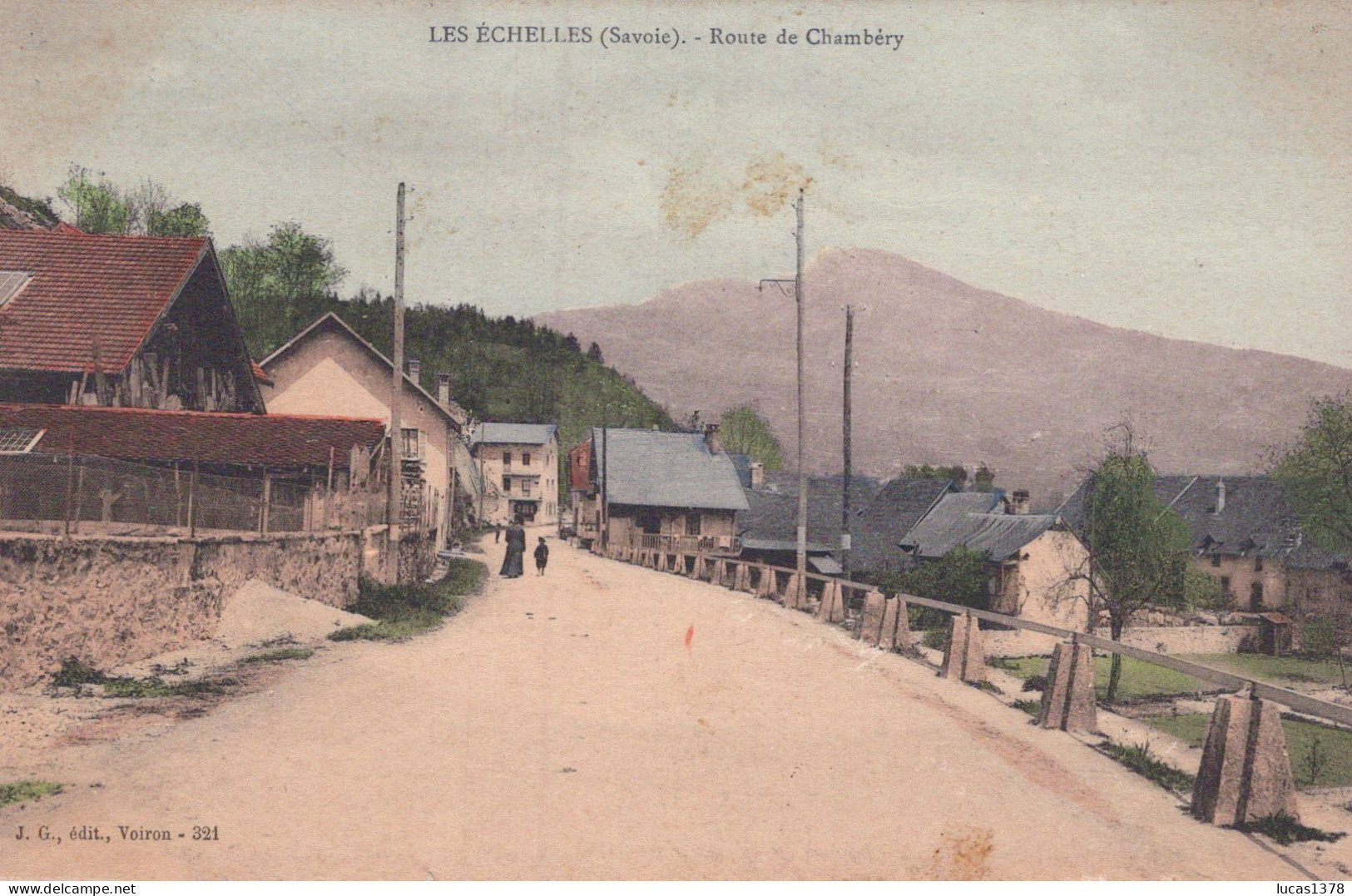 73 / LES ECHELLES / ROUTE DE CHAMBERY / JOLIE CARTE COLORISEE JG 321 - Les Echelles