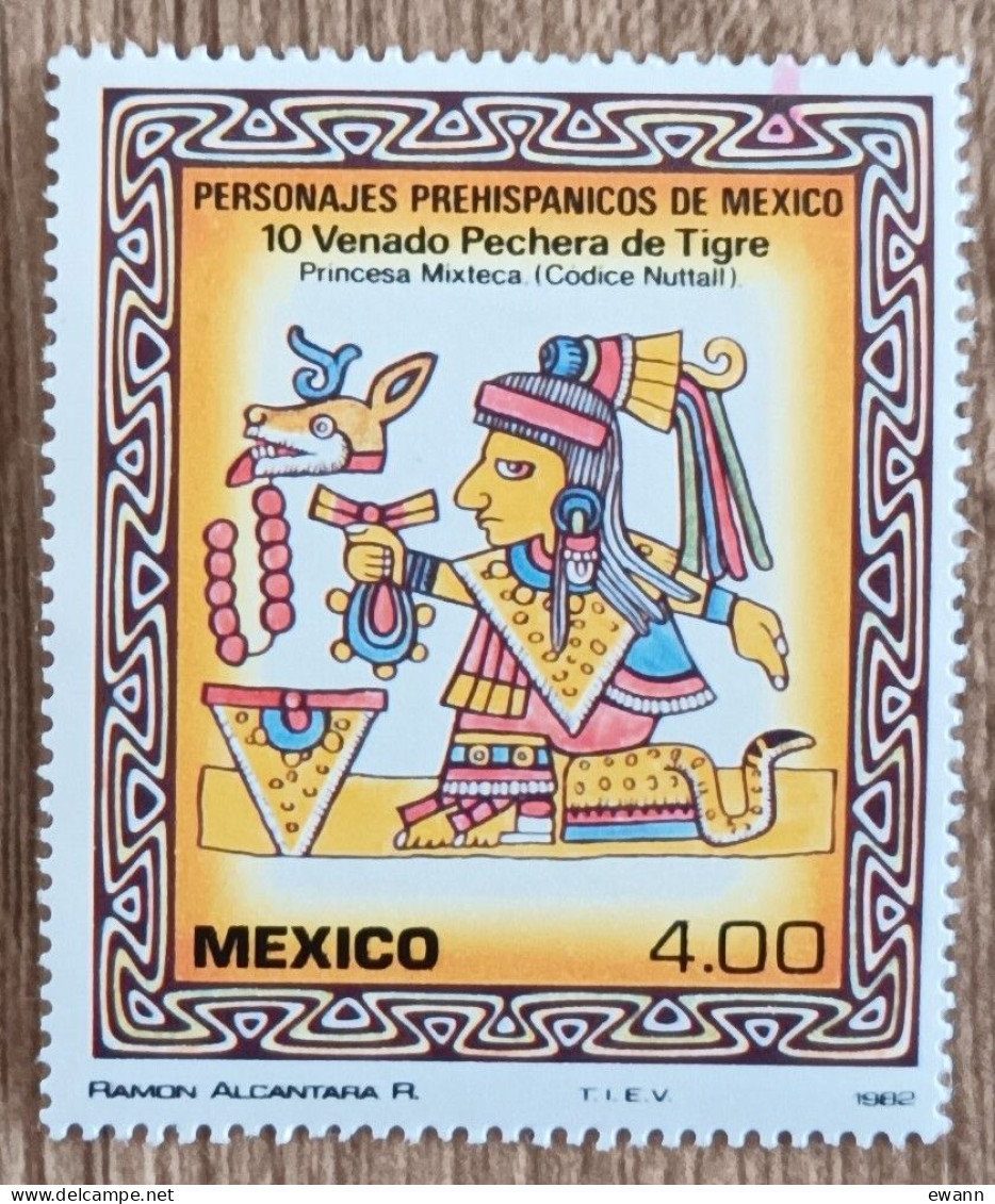 Mexique - YT N°984 - Personnages Précolombiens / Princesse Mixteca - 1982 - Neuf - Messico