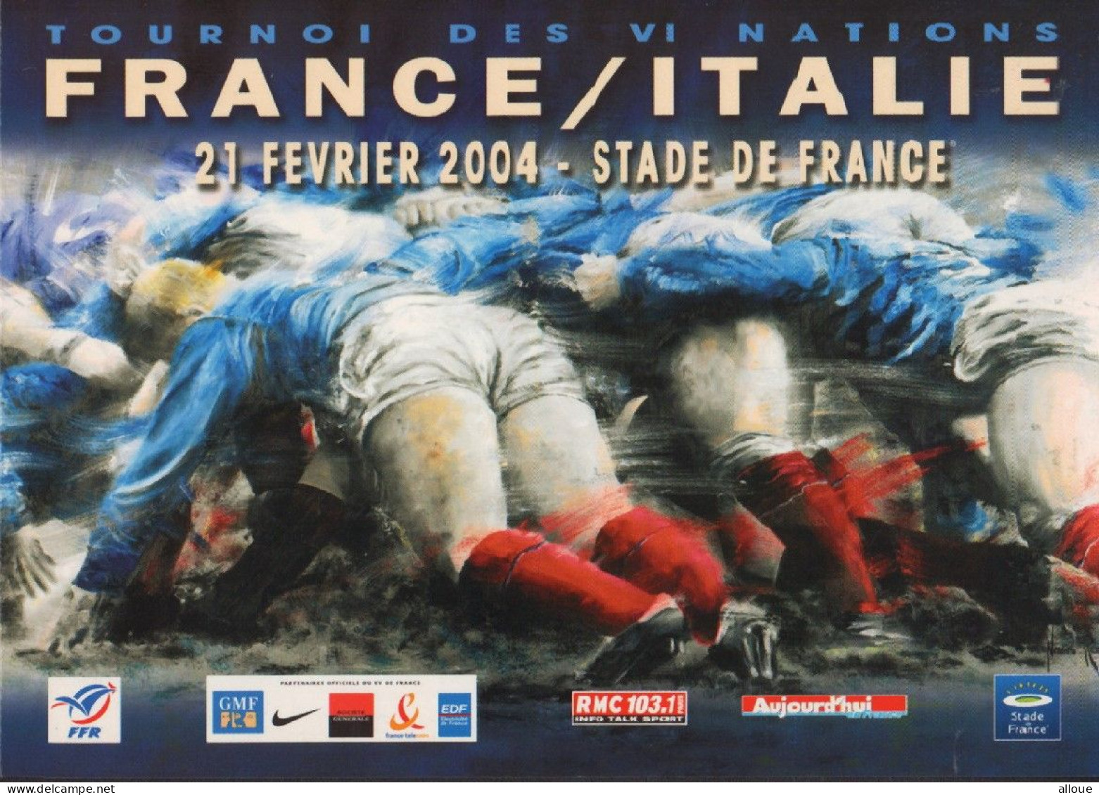Rugby FRANCE/ITALIE TOURNOI DES VI NATIONS STADE DE FRANCE 21-02-2004 - Rugby