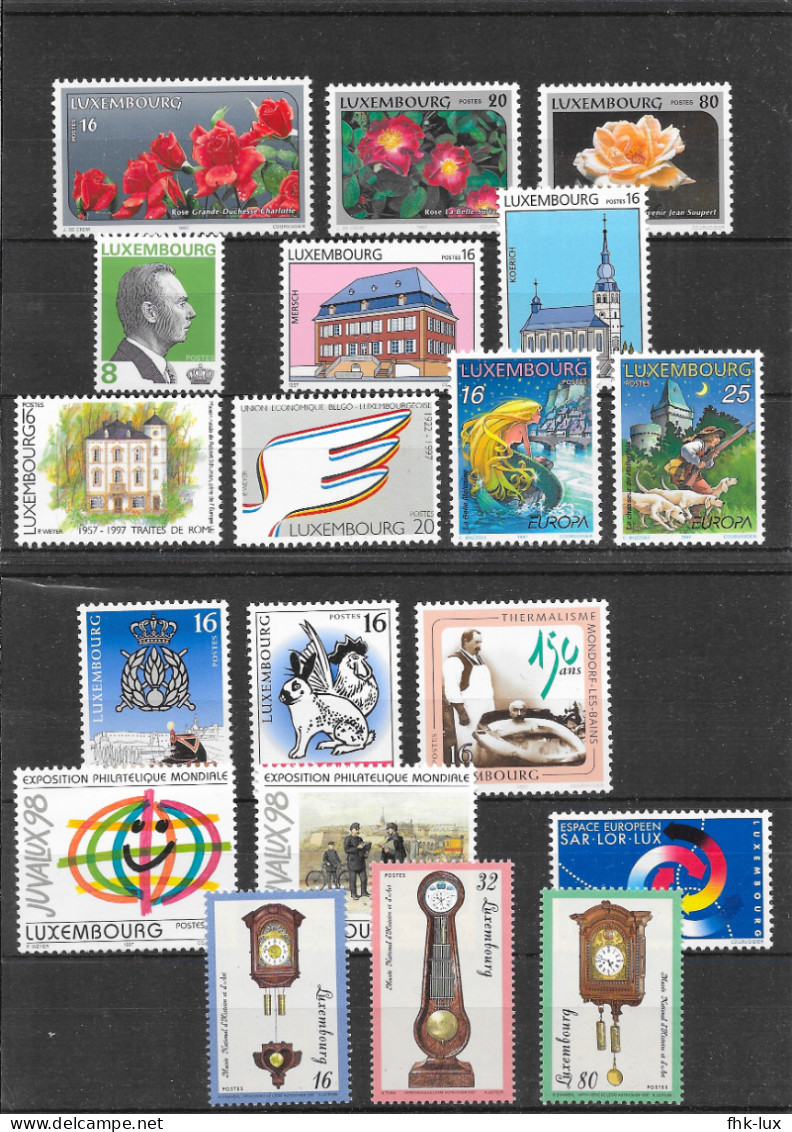 TIMBRES NEUFS LUXEMBOURG  ANNEE 1997 COMPLETE - Ganze Jahrgänge