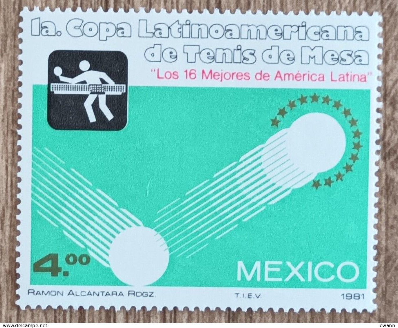 Mexique - YT N°922 - 1ère Coupe Latino Américaine De Tennis De Table - 1981 - Neuf - Messico