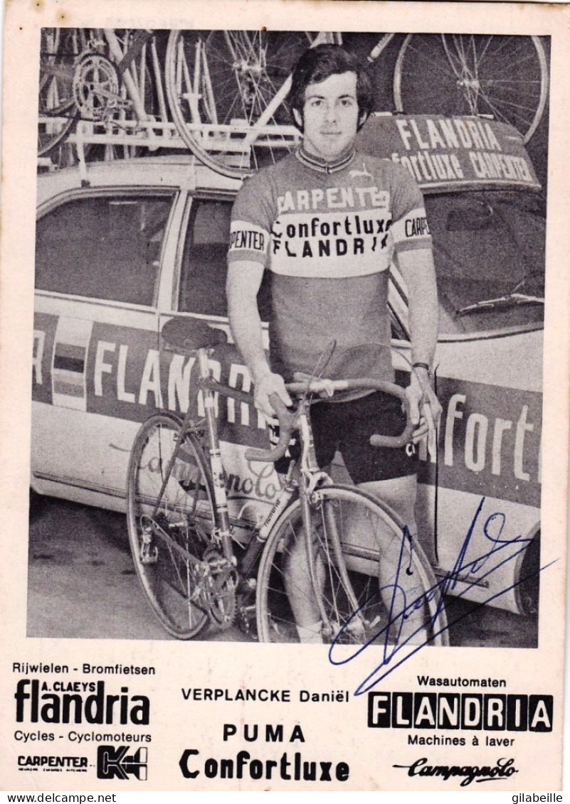 Cyclisme - Coureur Cycliste  DANIEL VERPLANCKE - Team Carpenter Flandria - Dedicace - Cycling