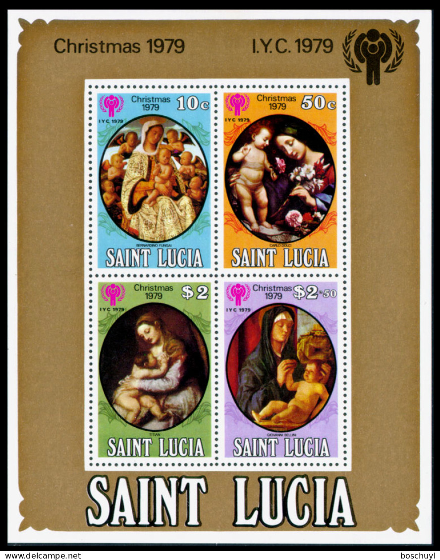 St Lucia, 1980, International Year Of The Child, IYC, United Nations, MNH, Michel Block 19 - St.Lucie (1979-...)