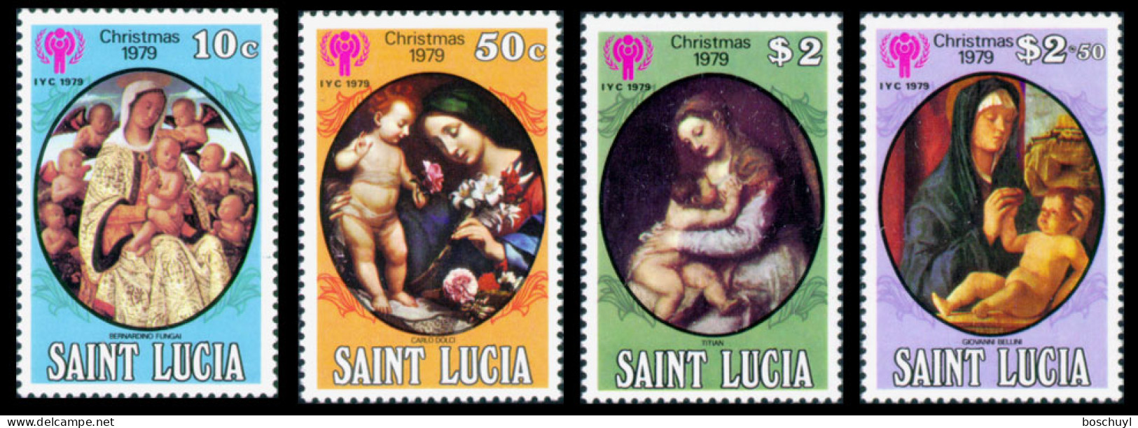 St Lucia, 1980, International Year Of The Child, IYC, United Nations, MNH, Michel 472-475 - St.Lucia (1979-...)