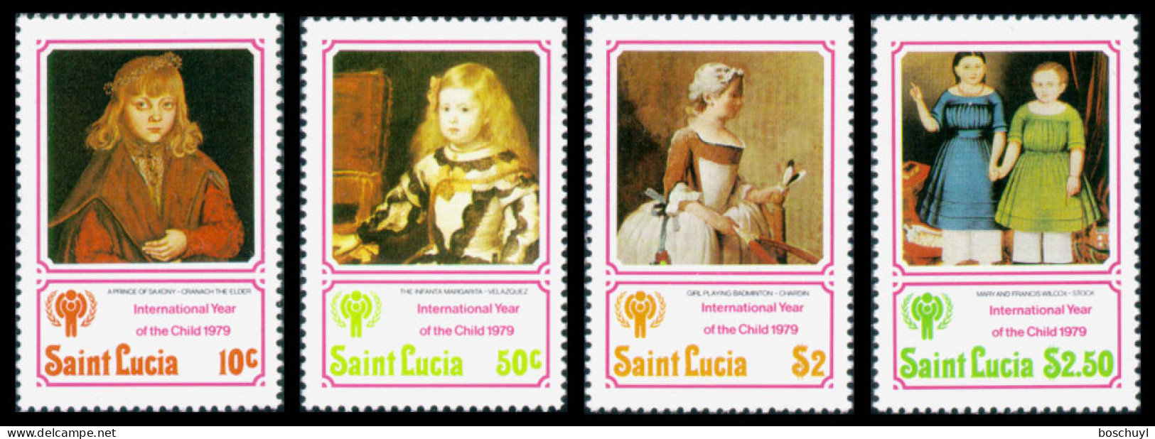 St Lucia, 1979, International Year Of The Child, IYC, UNICEF, United Nations, MNH, Michel 462-465 - St.Lucie (1979-...)