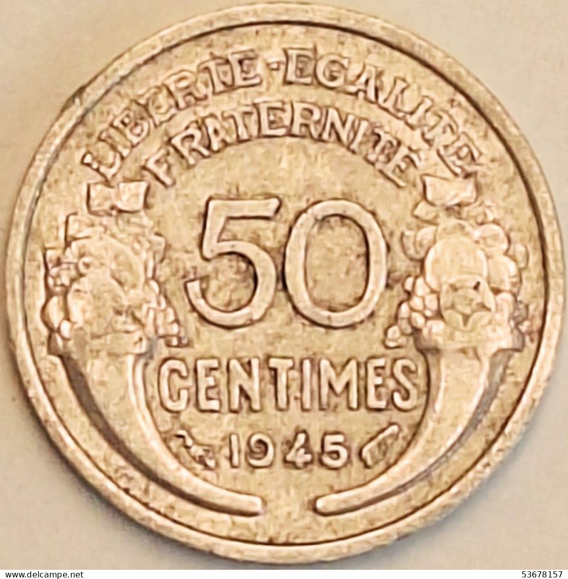 France - 50 Centimes 1945, KM# 894.1a (#4053) - 50 Centimes