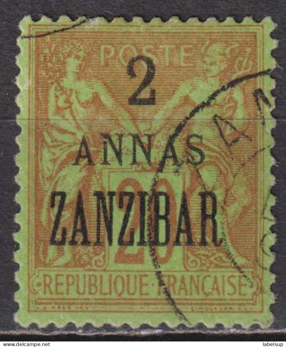 Timbre Oblitéré De Zanzibar De 1896 YT 4 - Used Stamps