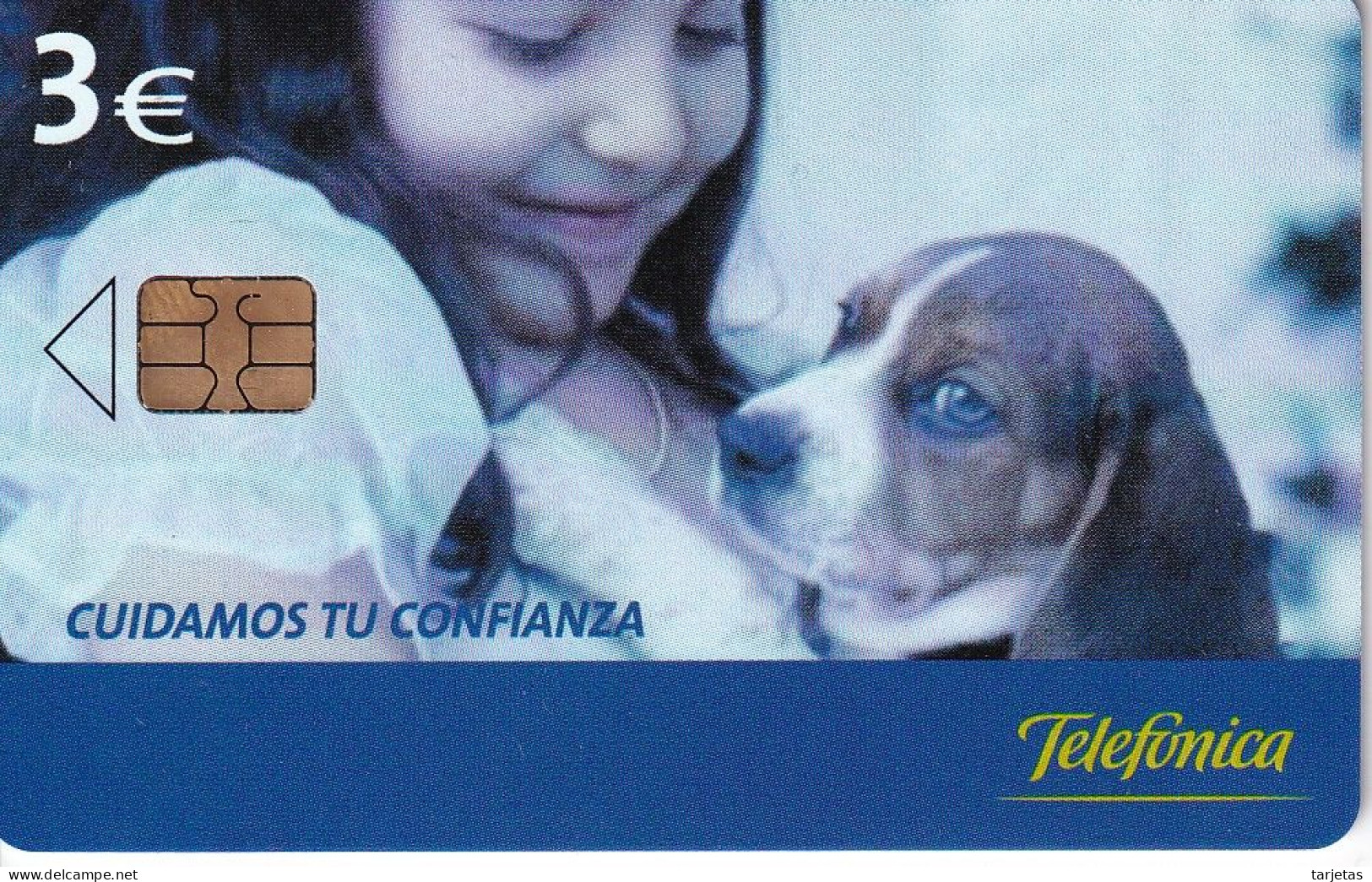 P-553 TARJETA DE ESPAÑA DE CUIDAMOS TU CONFIANZA DEL 09/04 Y TIRADA 5500 (CAN-PERRO-DOG) - Honden