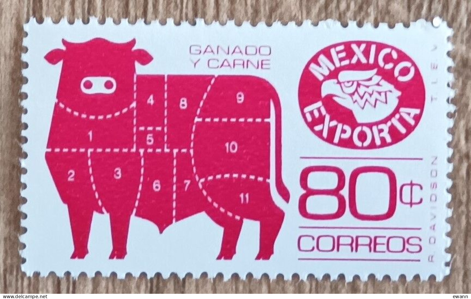 Mexique - YT N°825F - Exportations / Boeuf - 1975/76 - Neuf - Messico