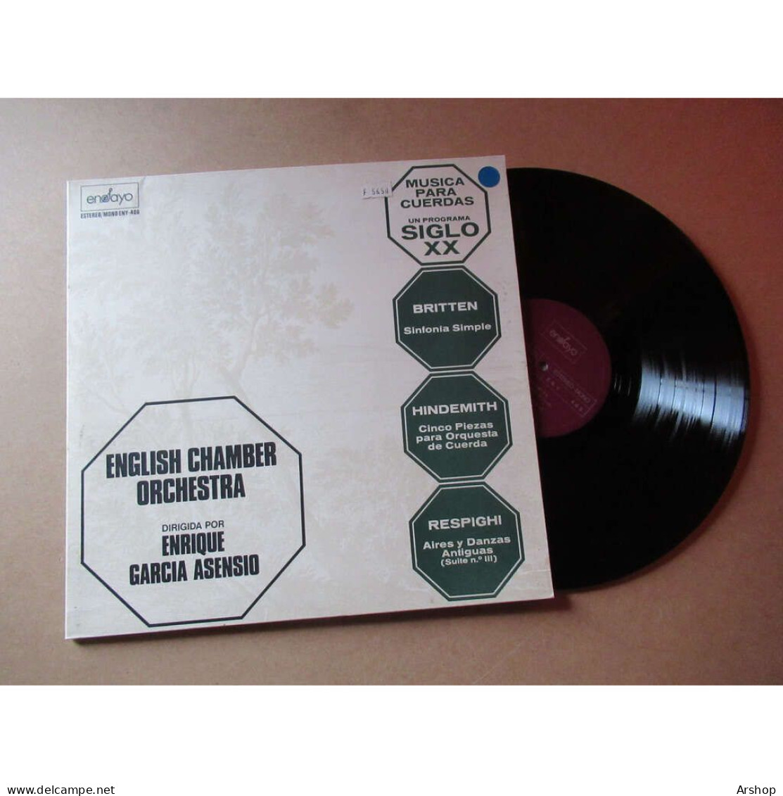 ENRIQUE GARCIA ASENSIO Musica Para Cuerdas Un Programa Siglo XX BRITTEN / HINDEMITH / RESPIGHI ENSAYO Lp 1973 - Classica