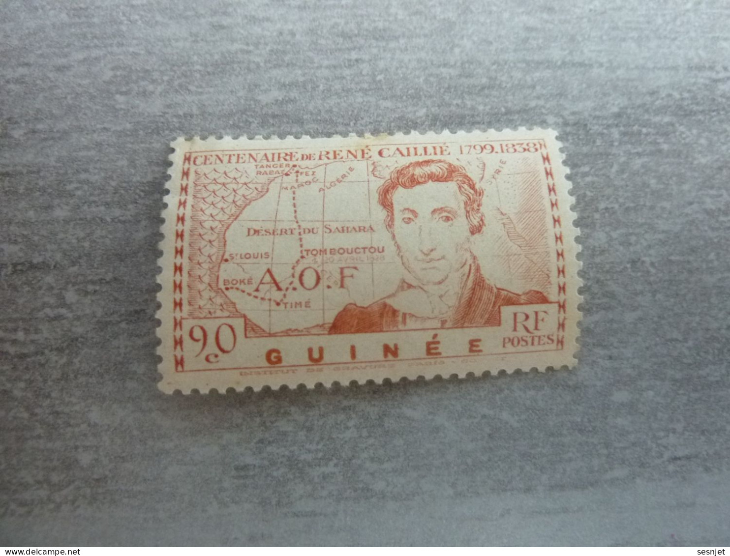 René Caillié (1709-1838) - A.o.f. - Guinée - 90c. - Yt 148 - Rouge Terne - Neuf - Année 1939 - - Ongebruikt