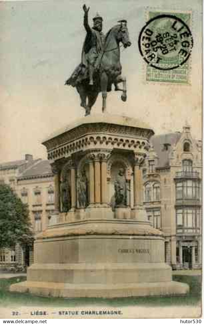 CPA LIEGE - STATUE CHARLEMAGNE - Liege