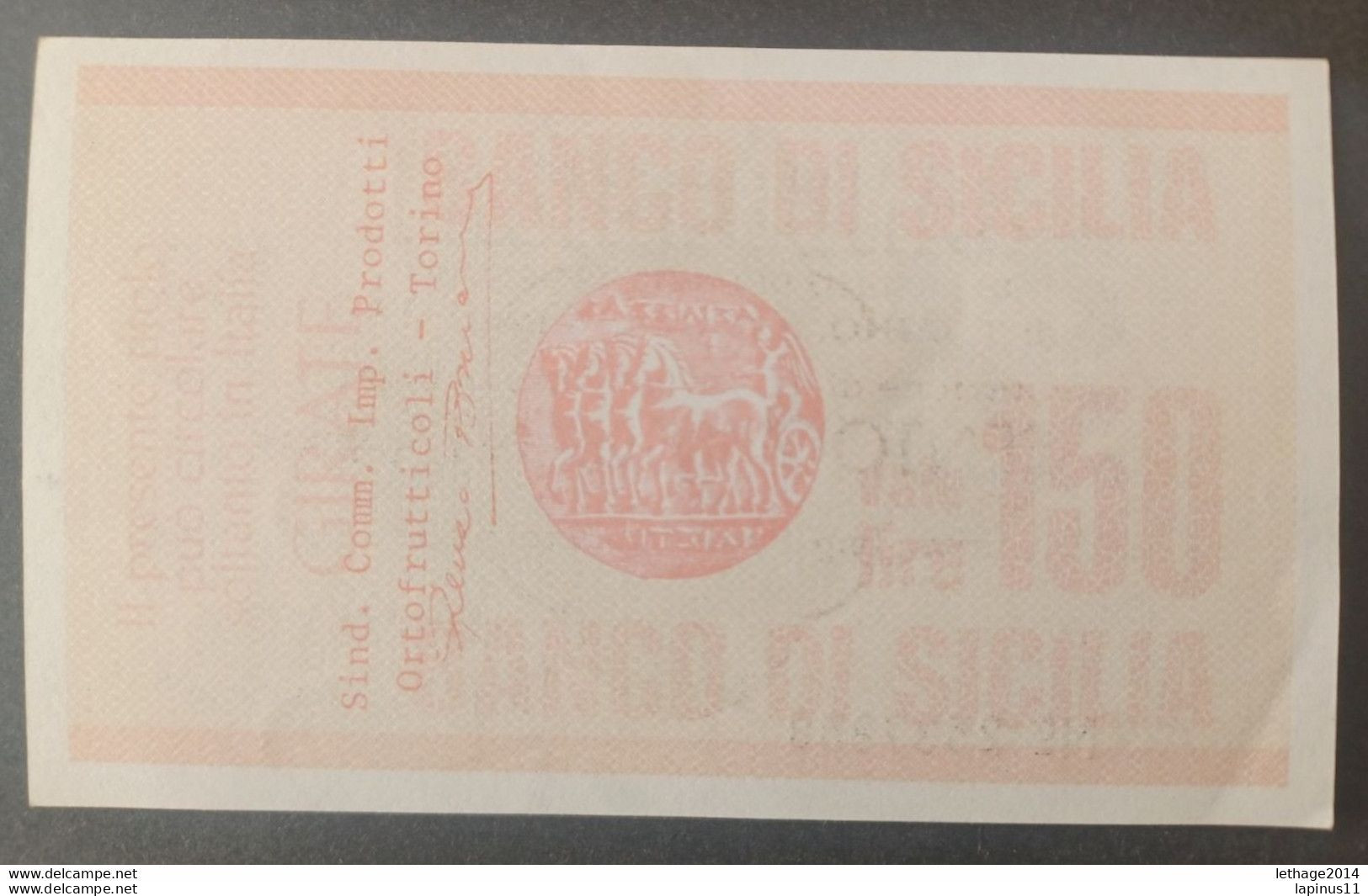 BANKNOTE ITALY MINICHECKS 150 LIRE BANCO DI SICILIA 1977 FDS - [10] Chèques
