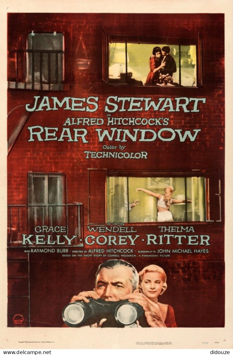 Cinema - Rear Window - Alfred Hitchcock's - Illustration Vintage - Affiche De Film - CPM - Carte Neuve - Voir Scans Rect - Affiches Sur Carte