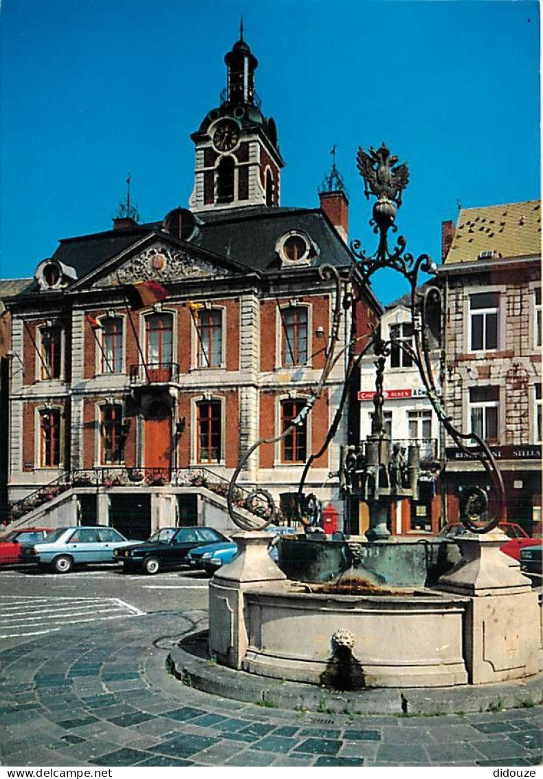 Belgique - Huy Sur Meuse - La Bassinia Et L'Hôtel De Ville - Automobiles - CPM - Carte Neuve - Voir Scans Recto-Verso - Huy