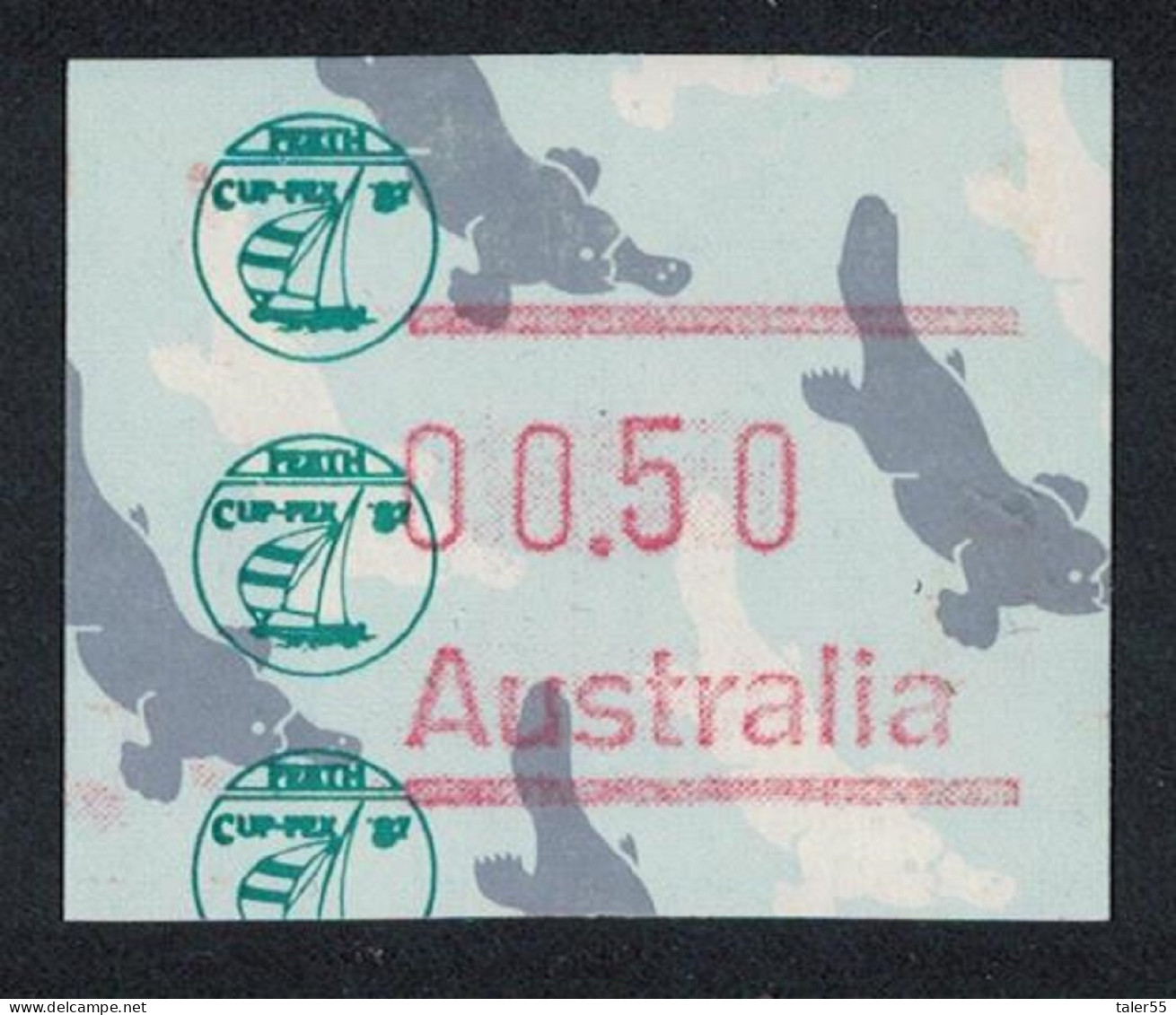 Australia Platypus Machine Labels 1987 MNH MI#7 - Nuevos