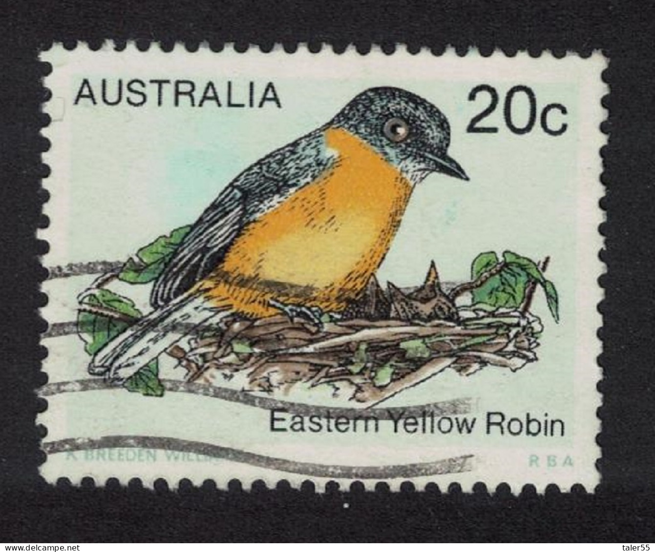 Australia Eastern Yellow Robin Bird 20c 1979 Canc SG#674 - Gebraucht