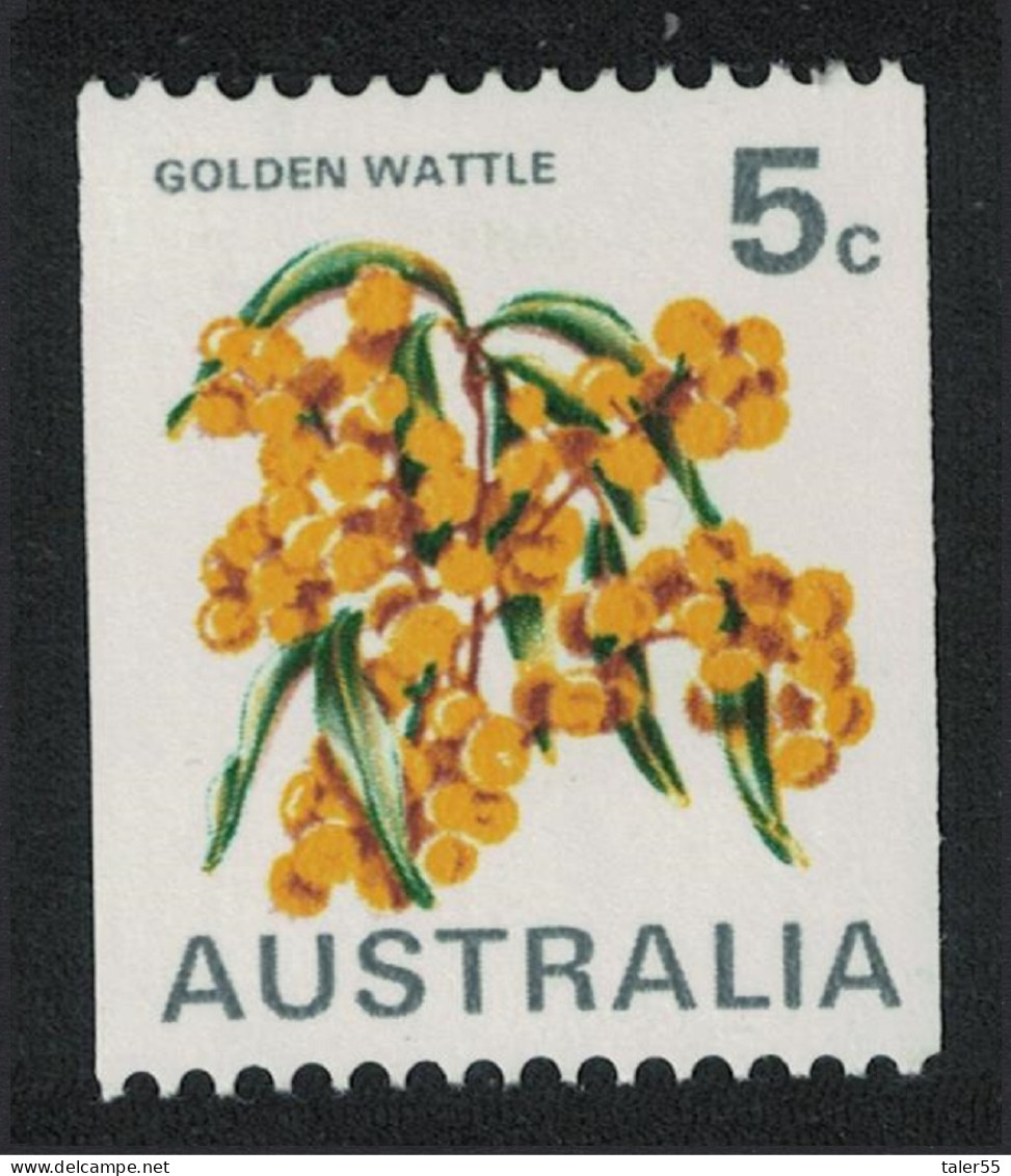 Australia Golden Wattle 5c Coil Stamp Ordinary Paper 1973 MNH SG#467 - Ongebruikt