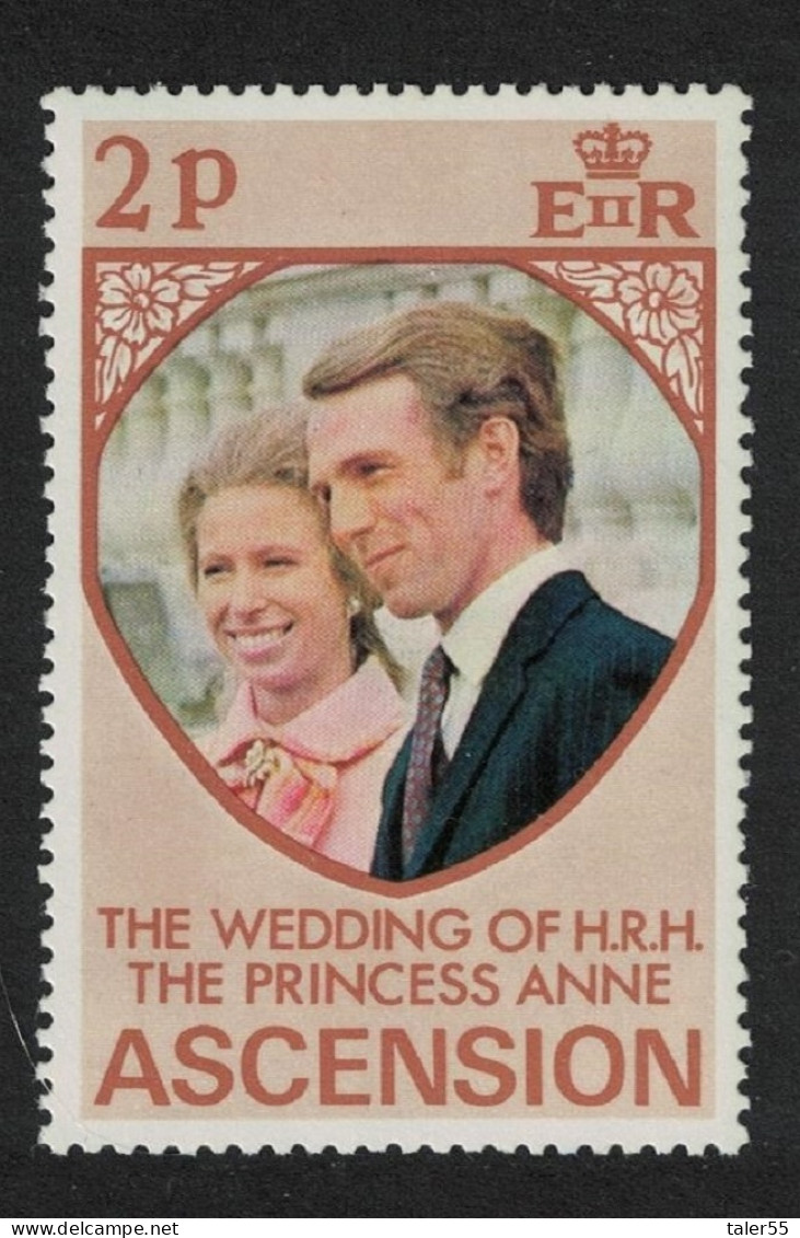 Ascension Royal Wedding Princess Anne 2p 1973 MNH SG#178 - Ascension (Ile De L')