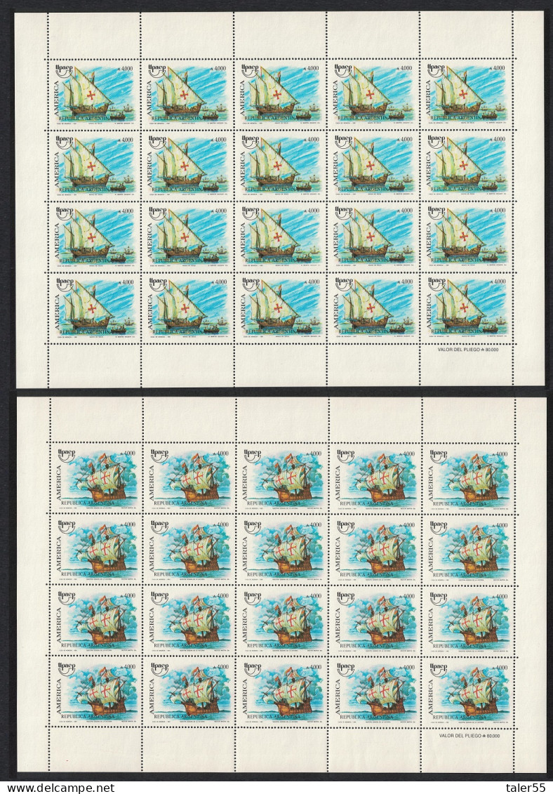 Argentina America Voyages Of Discovery Magellan UPAEP 2v Sheets 1991 MNH SG#2258-2259 - Nuovi