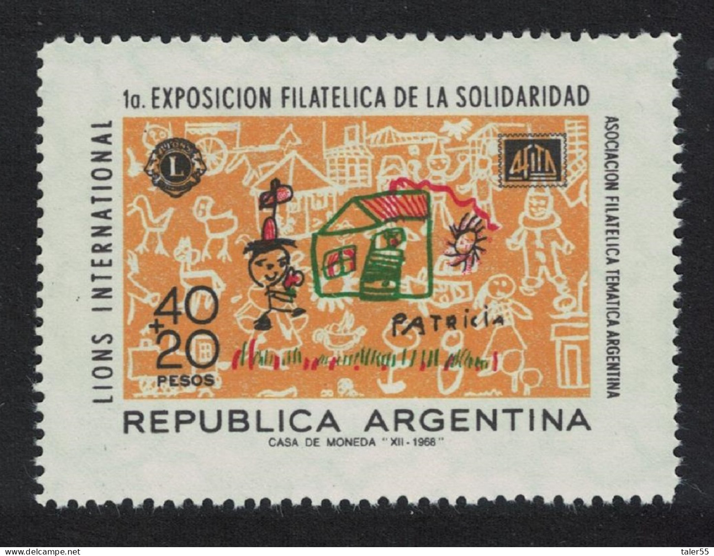 Argentina Painting Philatelic Exhibition 1968 MNH SG#1241 - Unused Stamps