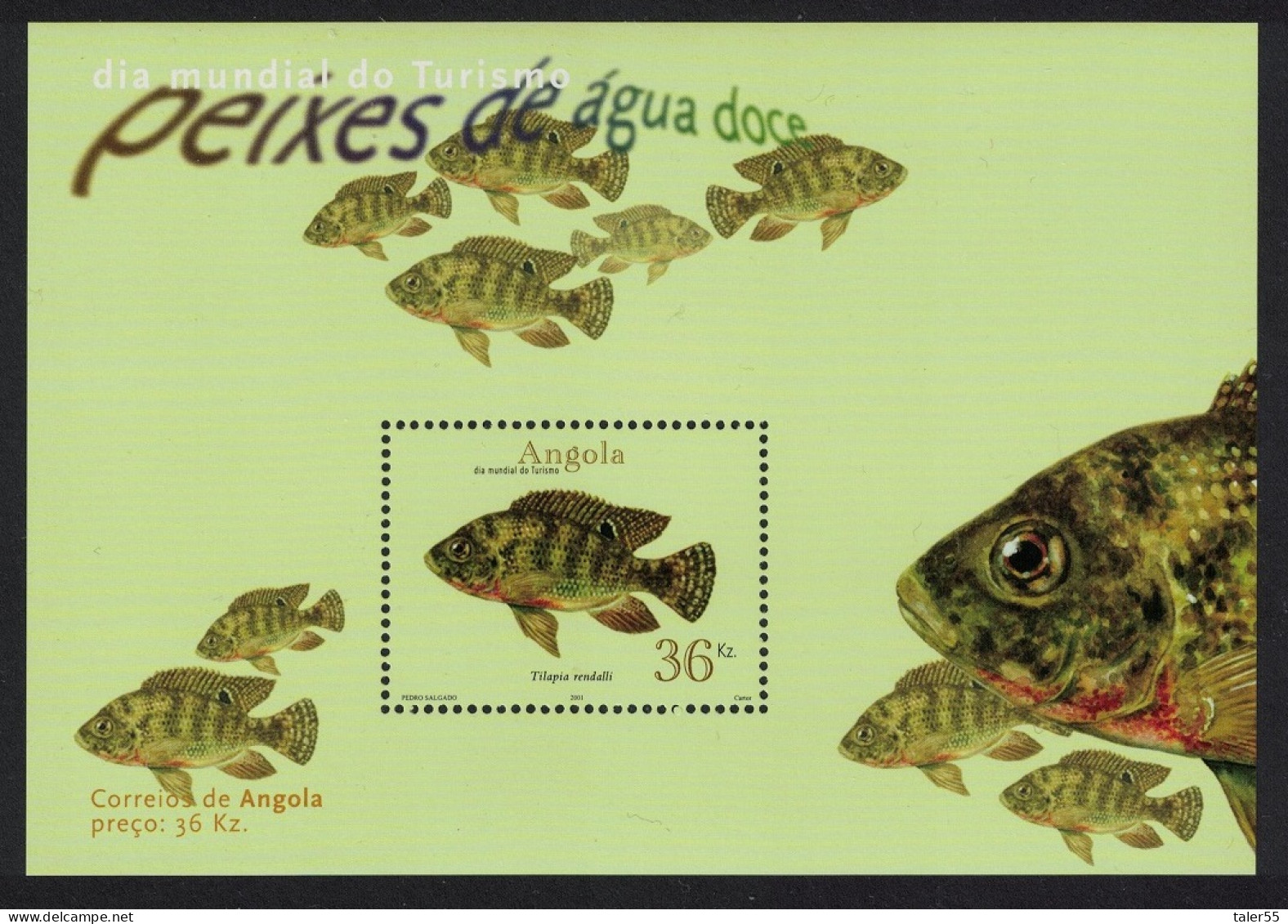 Angola Freshwater Fish MS 2001 MNH SG#MS1623 - Angola