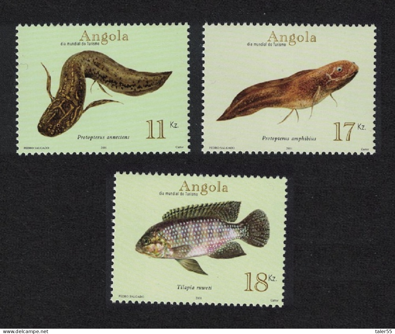 Angola Freshwater Fish 3v 2001 MNH SG#1620-1622 - Angola