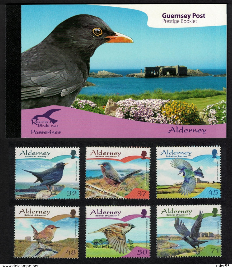 Alderney Residential Birds Passerines Prestige Booklet Of 4 Sets 2007 MNH SG#A316-A321 Sc#297-302 - Alderney