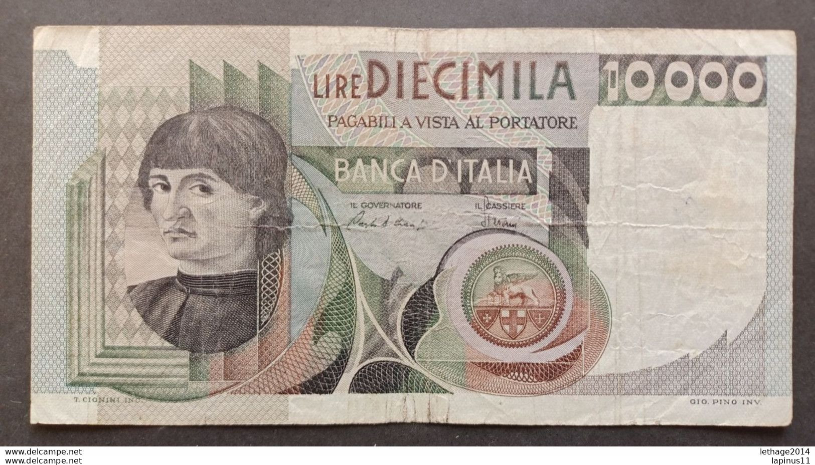 BANKNOTE ITALY 10000 LIRE 1982 OC - H CIAMPI STEVANI - 1.000 Lire