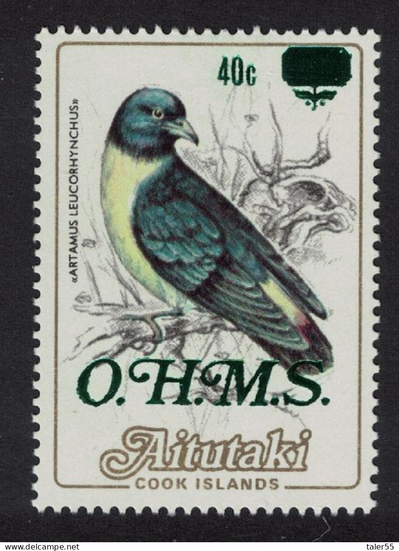 Aitutaki Swallow Bird 40c On 36c Overprint 'OHMS' 1985 MNH SG#O24 - Aitutaki