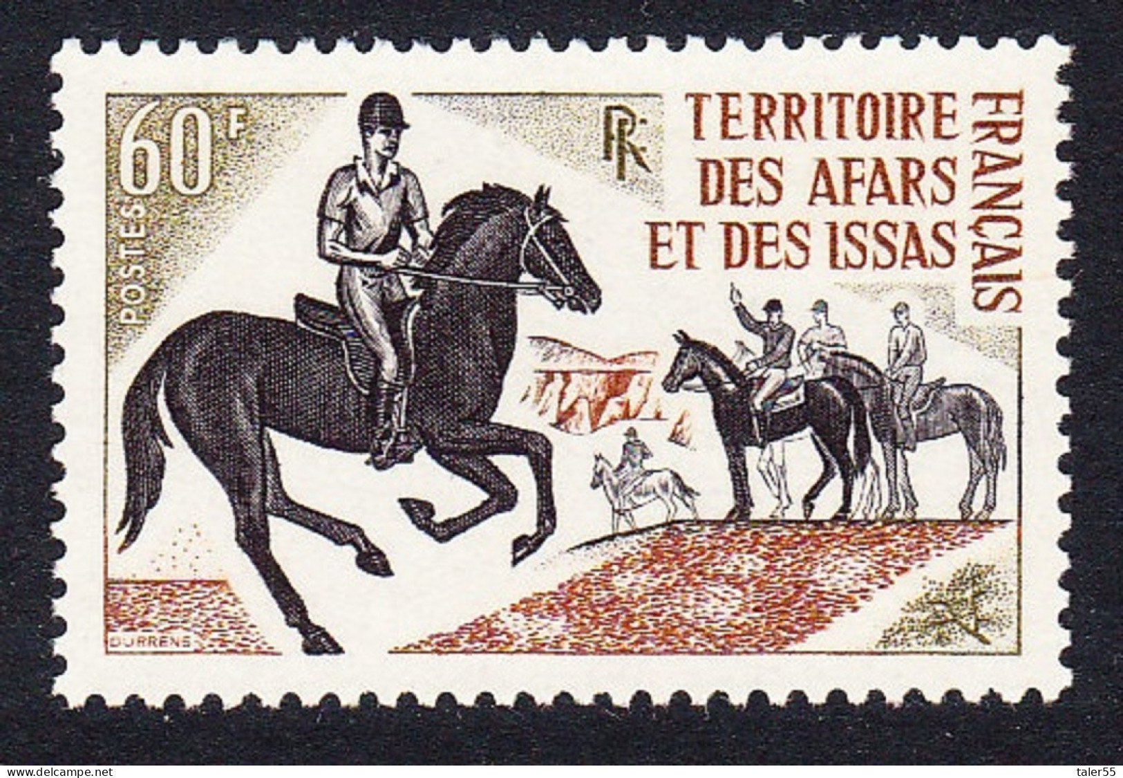 Afar And Issa Pony-trekking Horses 60f 1970 MNH SG#553 MI#48 Sc#347 - Neufs