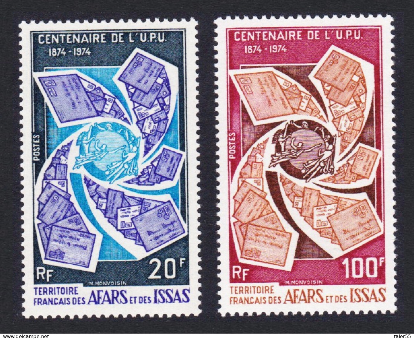 Afar And Issa Universal Postal Union 2v 1974 MNH SG#616-617 Sc#374-375 - Nuovi
