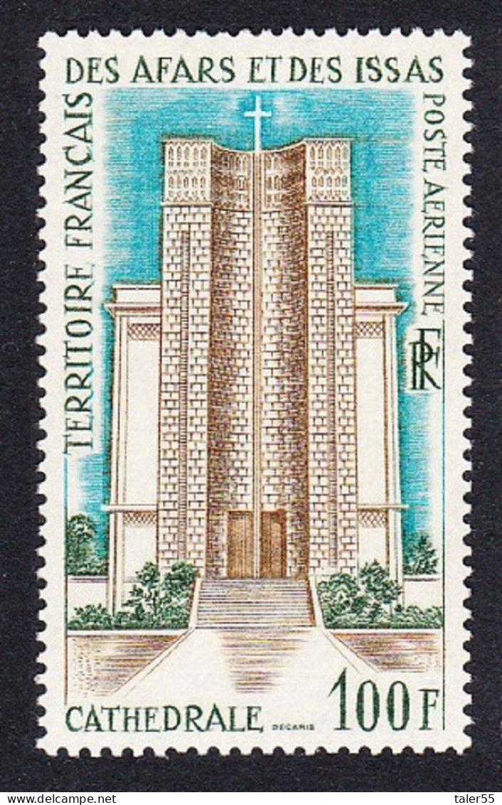 Afar And Issa Djibouti Cathedral 100F 1969 MNH SG#531 MI#25 Sc#C54 - Nuevos