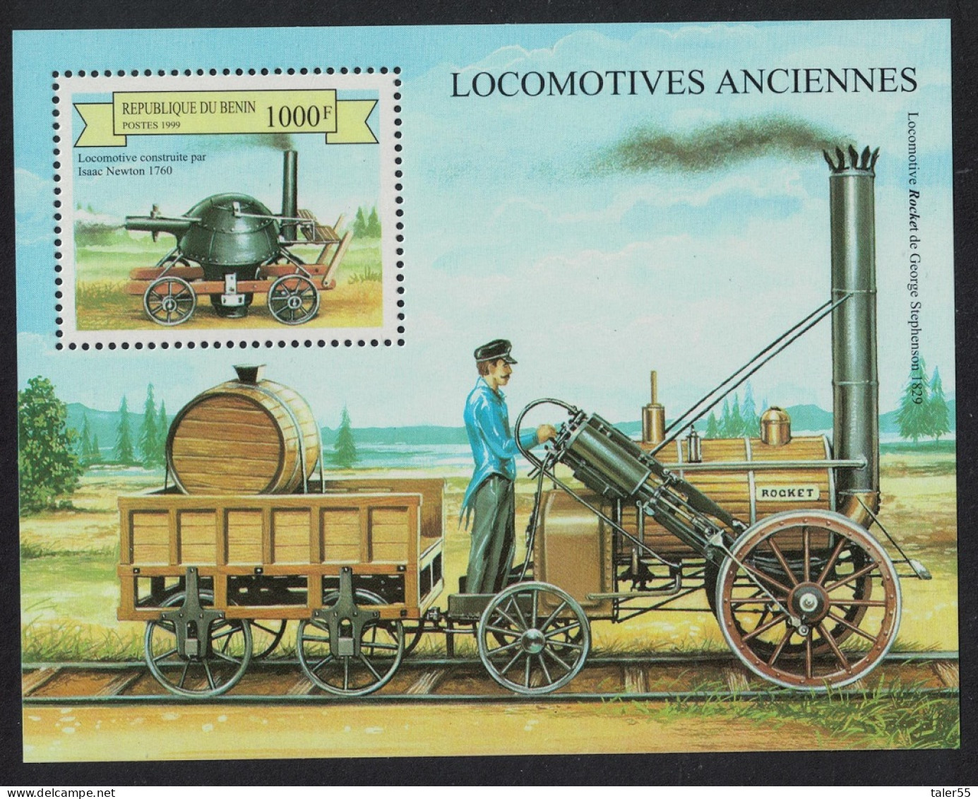 Benin Steam-powered Vehicles MS 1999 MNH SG#MS1829 - Bénin – Dahomey (1960-...)