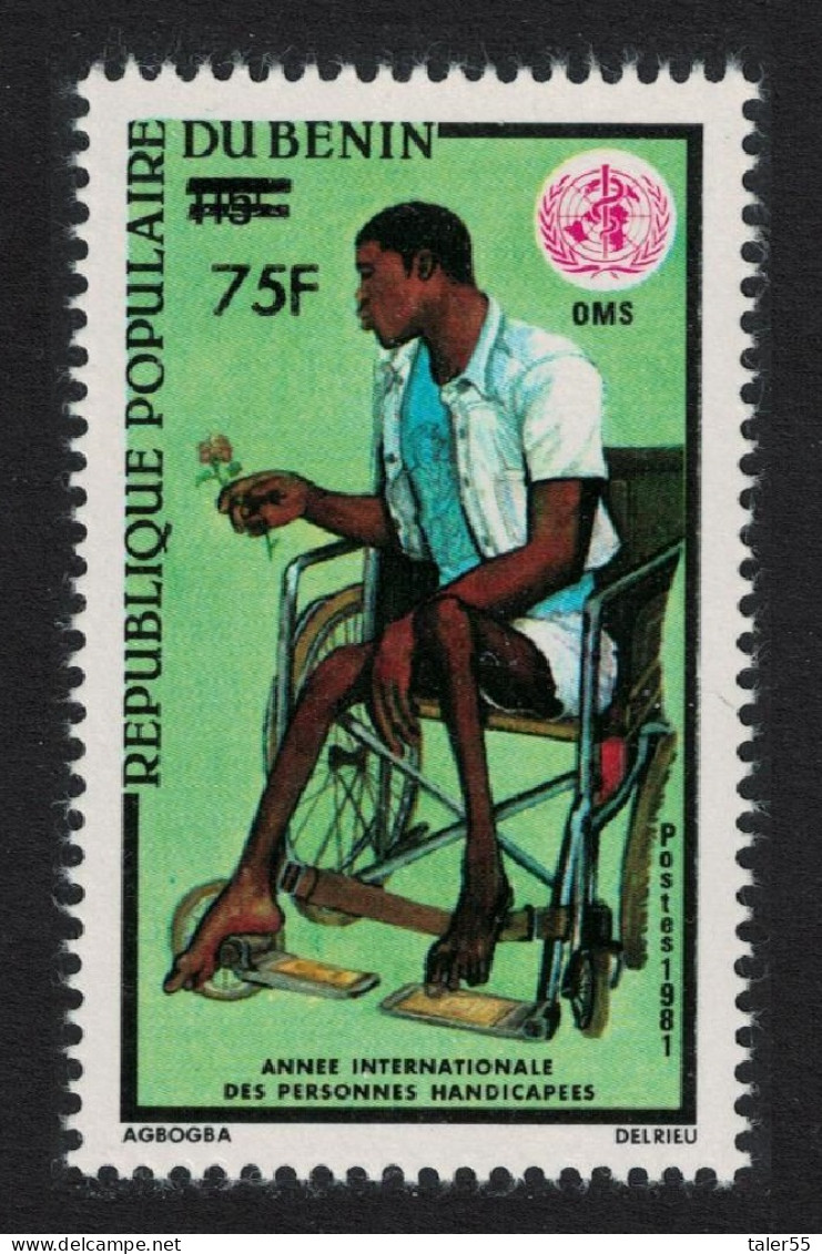 Benin International Year Of Disabled Ovpt 75F/100F 1983 MNH SG#930 MI#364 - Benin - Dahomey (1960-...)