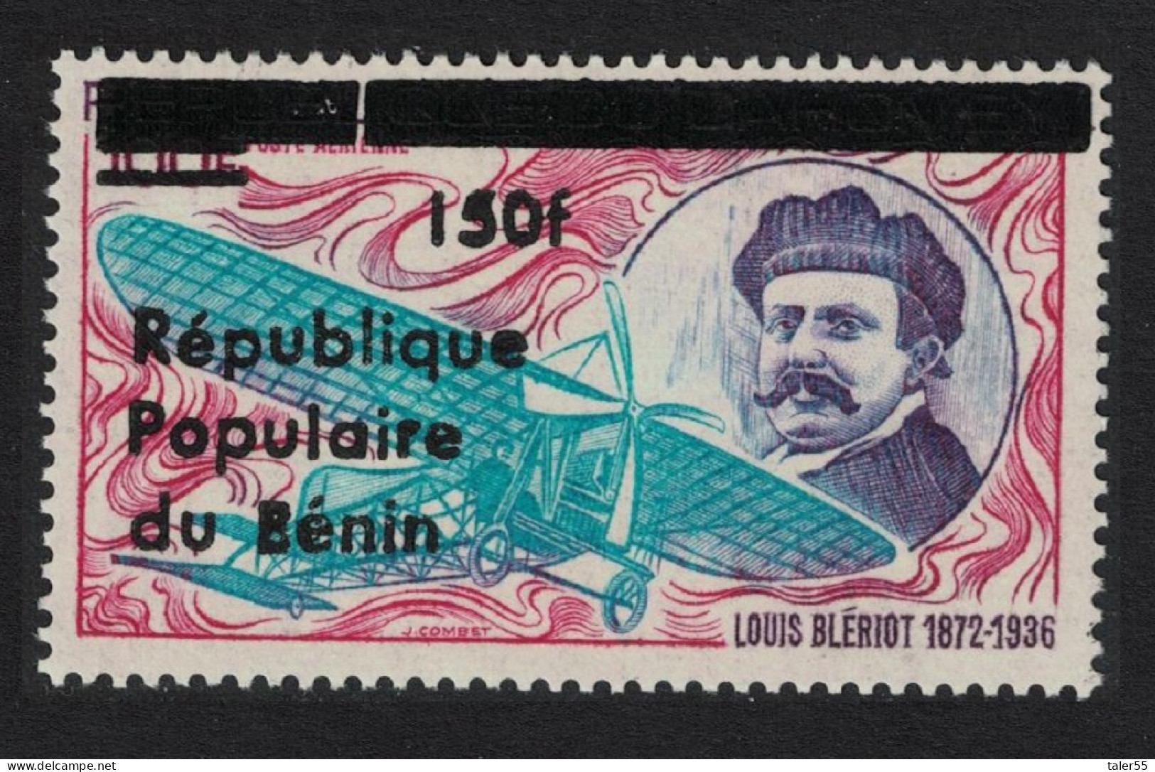 Benin Louis Bleriot Pioneer Airman Ovpt 1983 MNH MI#T473 - Benin – Dahomey (1960-...)