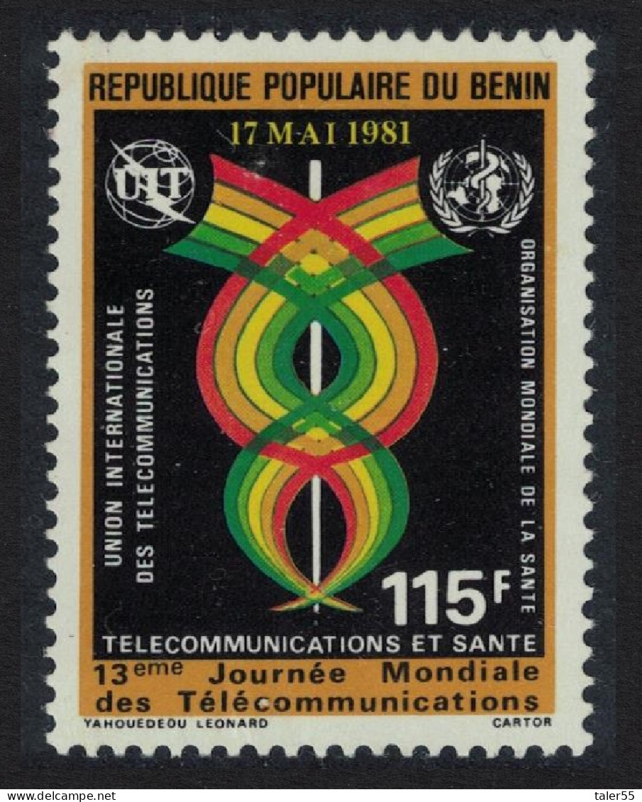 Benin World Telecommunications Day. 1981 MNH SG#829 MI#261 - Benin - Dahomey (1960-...)