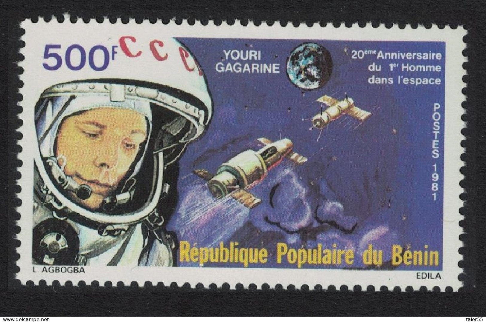 Benin Juri Gagarin First Man In Space 1981 MNH SG#828 - Benin - Dahomey (1960-...)