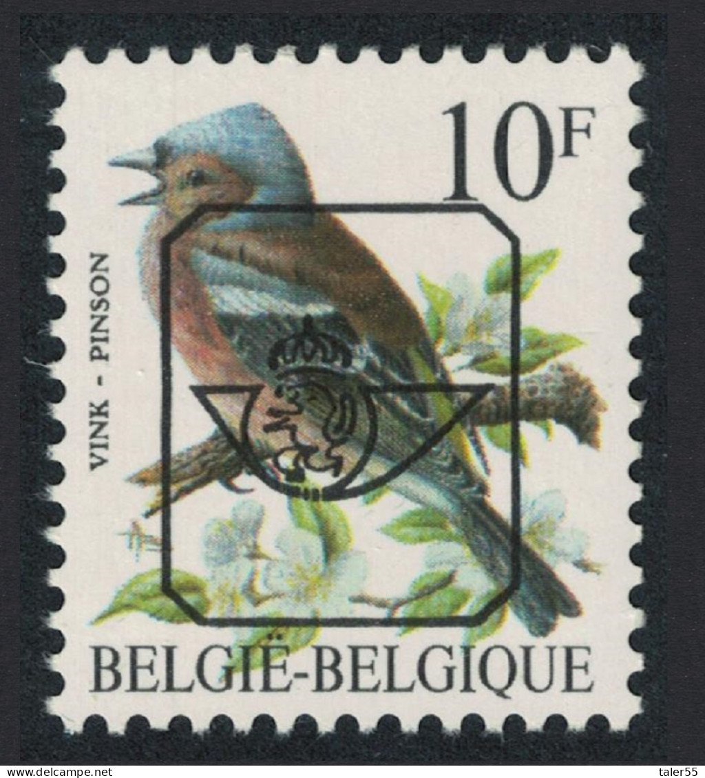 Belgium Chaffinch Bird Buzin 'Pinson' 10f Precancel Normal Paper 1990 MNH SG#2854 MI#2404xV Sc#1230 - Unused Stamps