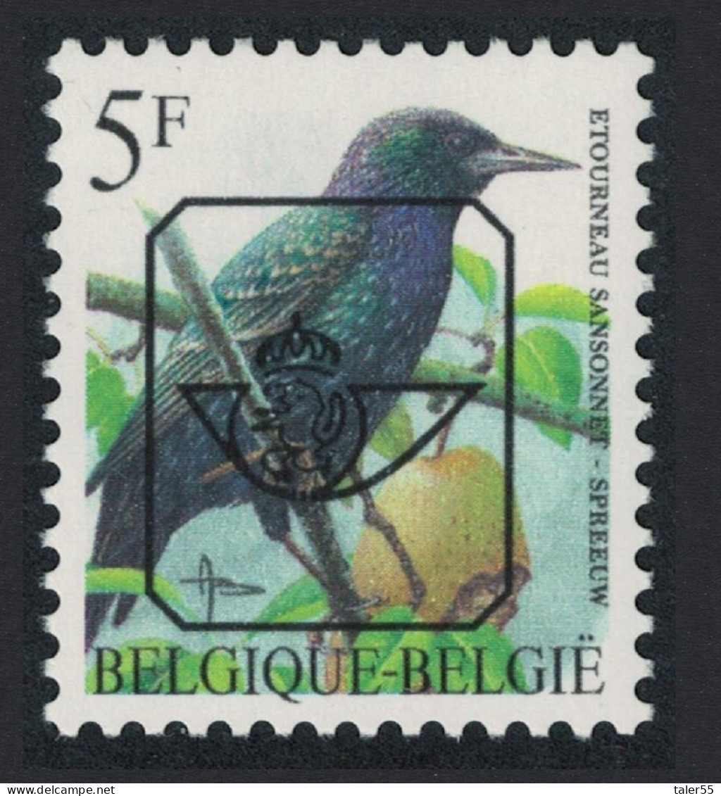 Belgium Common Starling Bird Buzin 'Etourneau Sansonnet' 5f Precancel 1990 MNH SG#3307 MI#2690V Sc#1437 - Neufs