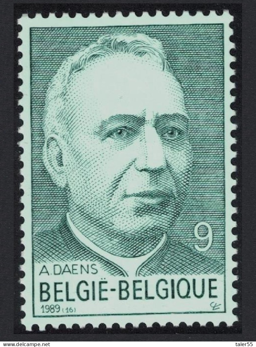 Belgium 150th Birth Anniversary Of Fr Adolf Daens Social Reformer 1989 MNH SG#3007 - Neufs