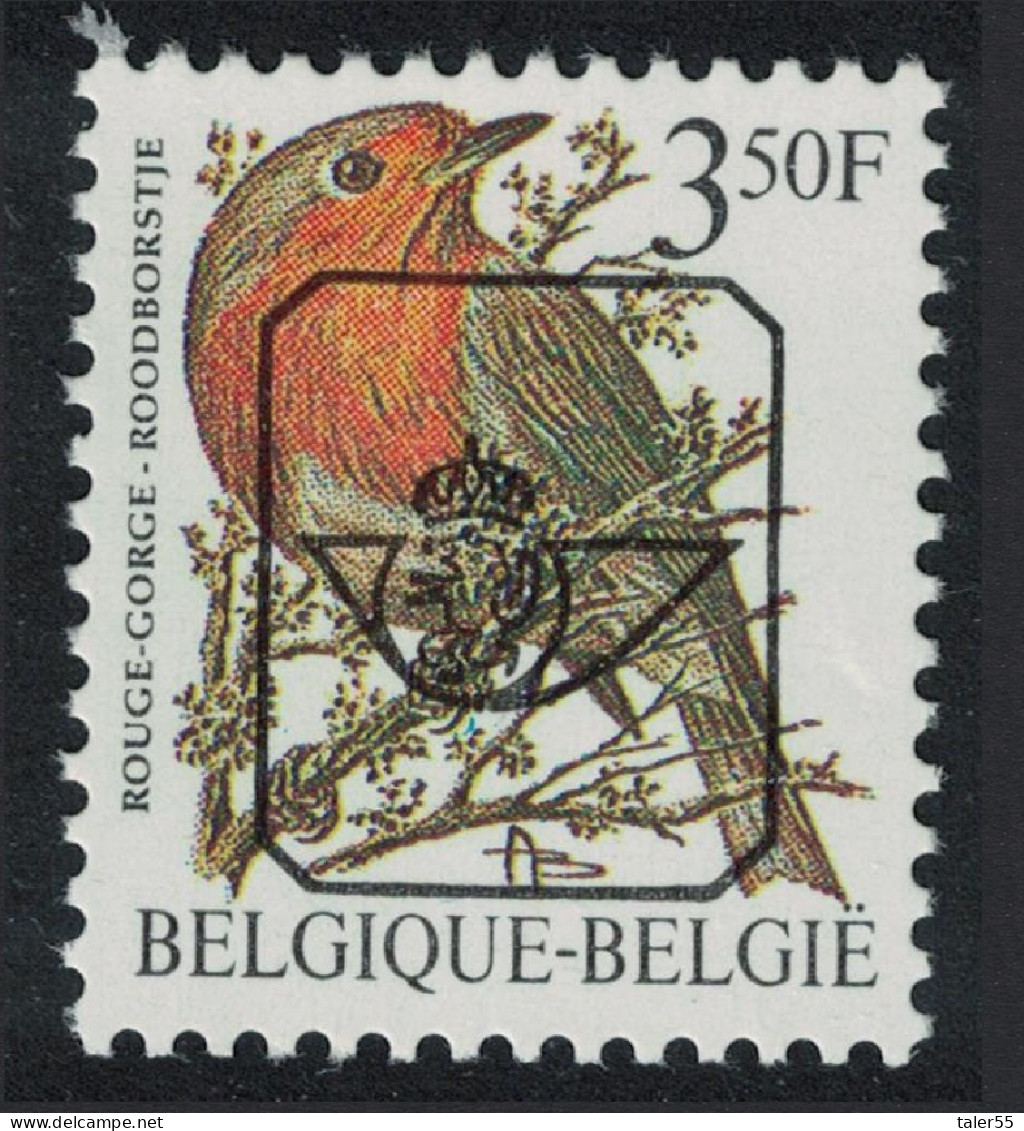 Belgium European Robin Bird Buzin 'Rouge-gorge' 3f.50 Precancel 1986 MNH SG#2847a MI#2275V Sc#1221 - Unused Stamps